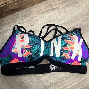 PINK Victoria's Secret Vibrant Leaf Print Sports Bra